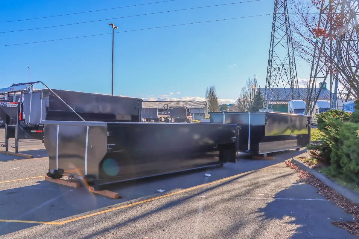 Roll-off dumpster ready for waste disposal at job site for Residential Dumpster Rental in Newcastle
